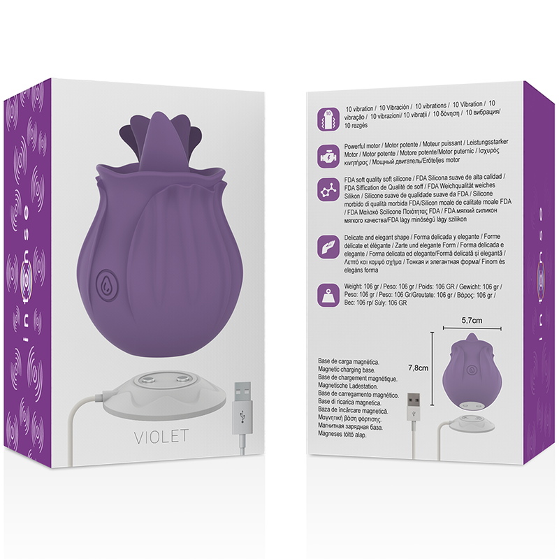 INTENSE - VIOLET CLITORIS STIMULATOR 10 VIBRATIONS LILAC