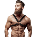 ATTITUDE FÉTICHE SOUMISE - HARNAIS EN SIMILICUIR POUR HOMME