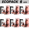 ECOPACK 6 UNITS - INTENSE HOLLOW HARNESS WITH DILDO 18 X 3.5 CM