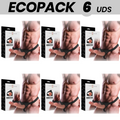 ECOPACK 6 UNITS - INTENSE HOLLOW HARNESS WITH DILDO 16 X 3 CM