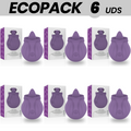 ECOPACK 6 UNITÉS - STIMULATEUR CLITORIDIEN VIOLET INTENSE 10 VIBRATIONS LILAS