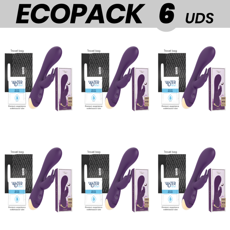 ECOPACK 6 EINHEITEN - TREASURE LAURENCE KANINCHEN VIBRATOR KOMPATIBEL MIT WATCHME WIRELESS-TECHNOLOGIE