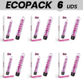 ECOPACK 6 STÜCK - HOCHGLANZ LENNY VIBRATOR ROSA