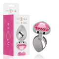 INTENSE - PLUG ANAL EN MÉTAL D'ALUMINIUM CŒUR ROSE TAILLE L