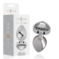 INTENSE - PLUG ANAL MÉTAL ALUMINIUM CŒUR BLANC TAILLE L