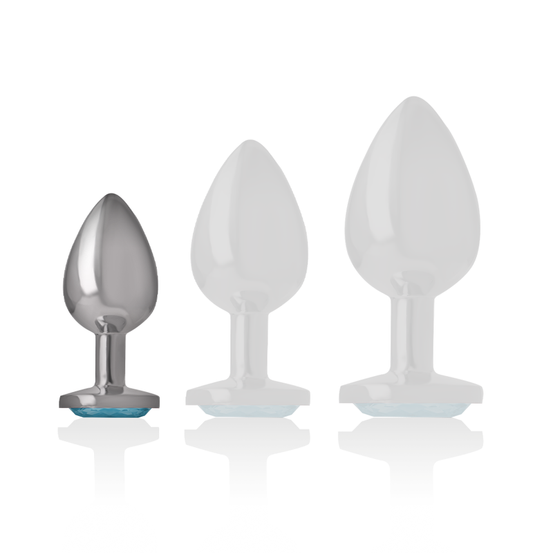 INTENSE - ALLUMINIO METALLO ANAL PLUG CUORE BLU TAGLIA S