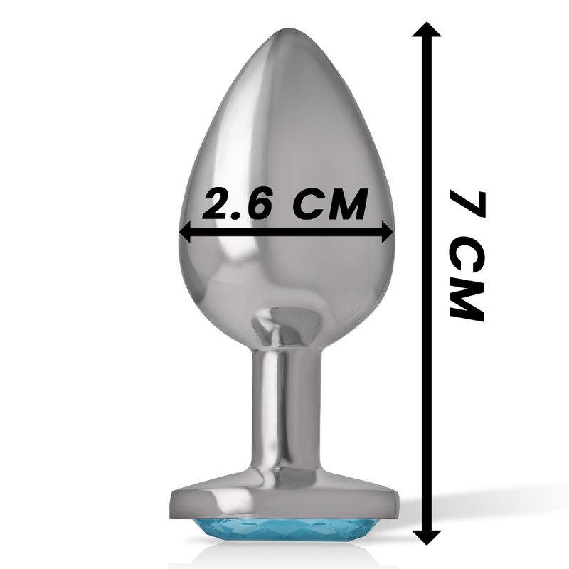 INTENSE - ALLUMINIO METALLO ANAL PLUG CUORE BLU TAGLIA S