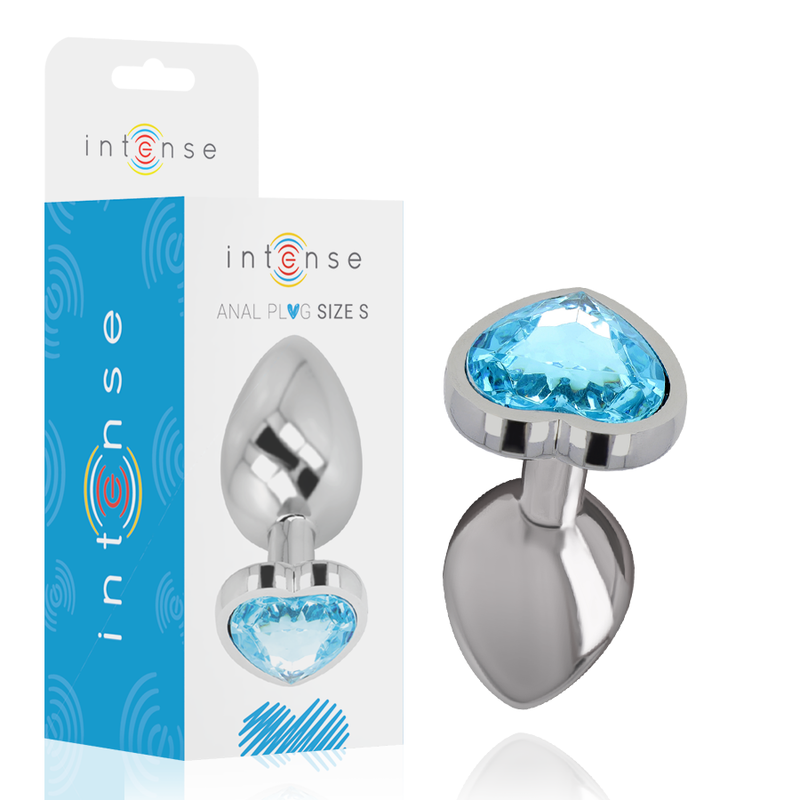 INTENSE - ALLUMINIO METALLO ANAL PLUG CUORE BLU TAGLIA S