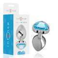 INTENSE - ALLUMINIO METALLO ANAL PLUG CUORE BLU TAGLIA S
