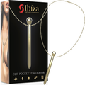 IBIZA – KLITORISSTIMULATOR-HALSKETTE MIT USB-LADEGERÄT, 12 VIBRATIONSMODI, GOLD, 12,2 X 1,5