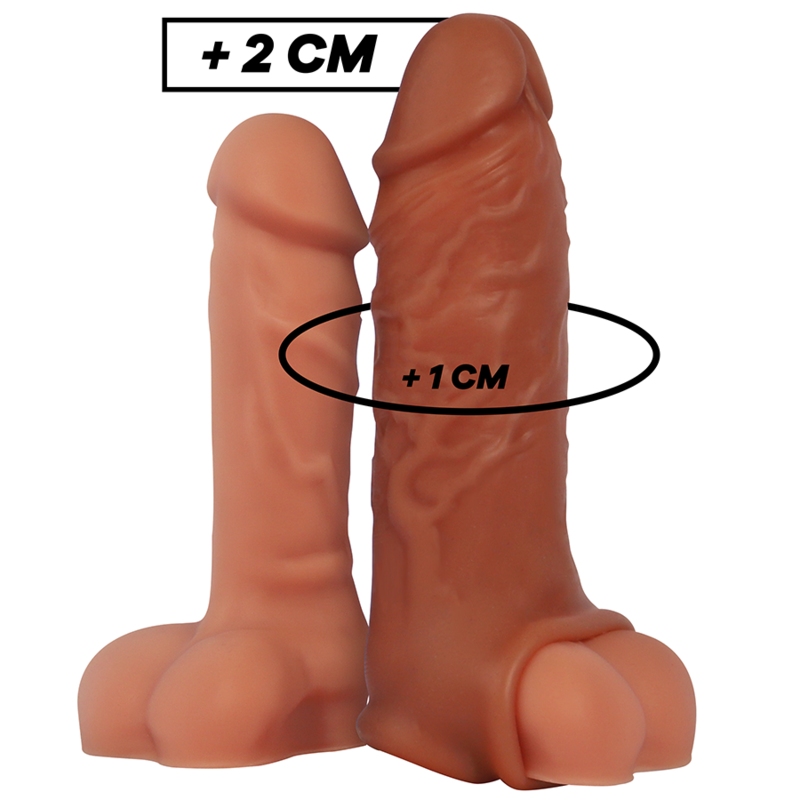 VIRILXL - RALLONGE DE PÉNIS EN SILICONE LIQUIDE V9 MARRON