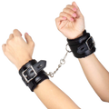 SECRETPLAY - BLACK BONDAGE HANDCUFFS BDSM COLLECTION
