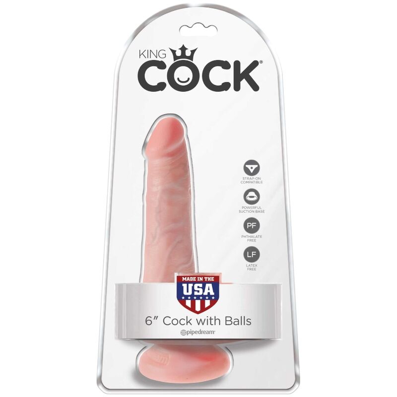 ROI COQ - PÉNIS RÉALISTE AVEC TESTICULES 13,5 CM CLAIR