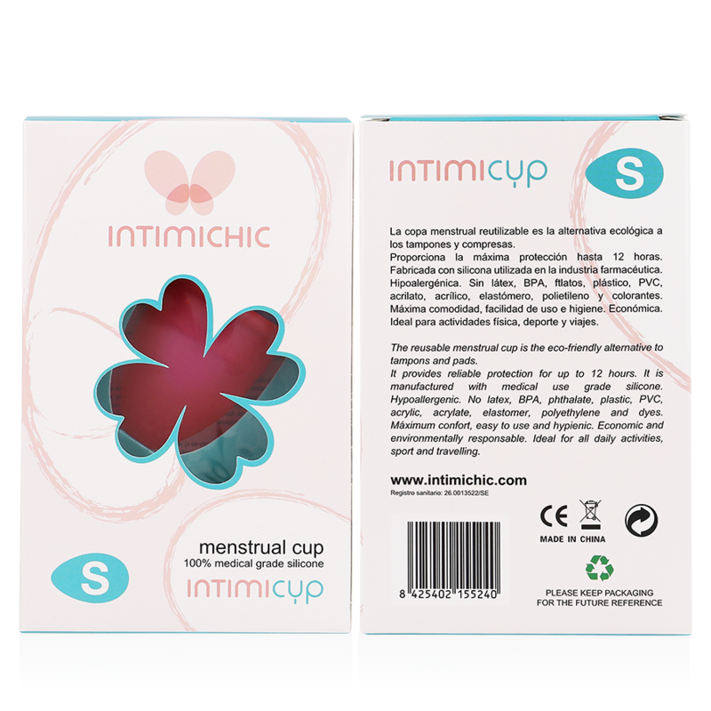 INTIMICHIC - COPPA MESTRUALE IN SILICONE MEDICALE - TAGLIA S