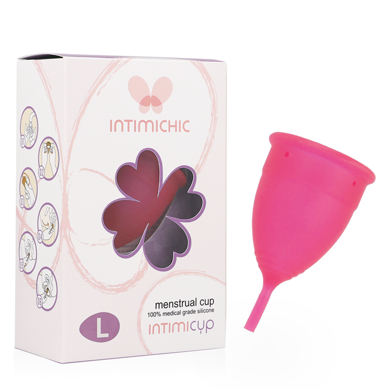 INTIMICHIC - COUPE MENSTRUELLE EN SILICONE DE QUALITÉ MÉDICALE - TAILLE L