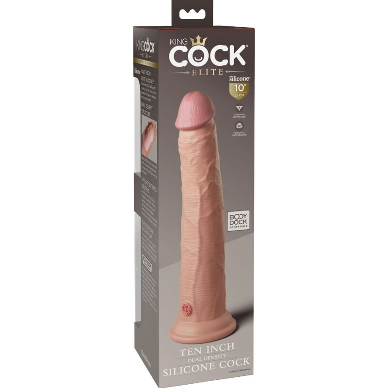 KING COCK - ELITE REALISTIC SILICONE DILDO 10 INCHES