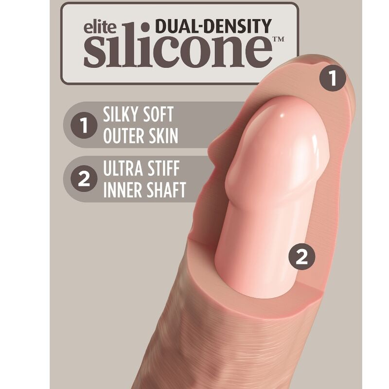 KING COCK - ELITE REALISTIC SILICONE DILDO 10 INCHES