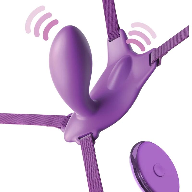 FANTASY FOR HER - HARNAIS PAPILLON POINT G AVEC VIBREUR, RECHARGEABLE ET TÉLÉCOMMANDE VIOLET