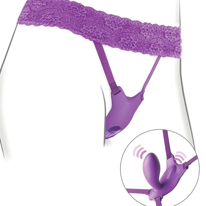 FANTASY FOR HER - HARNAIS PAPILLON POINT G AVEC VIBREUR, RECHARGEABLE ET TÉLÉCOMMANDE VIOLET
