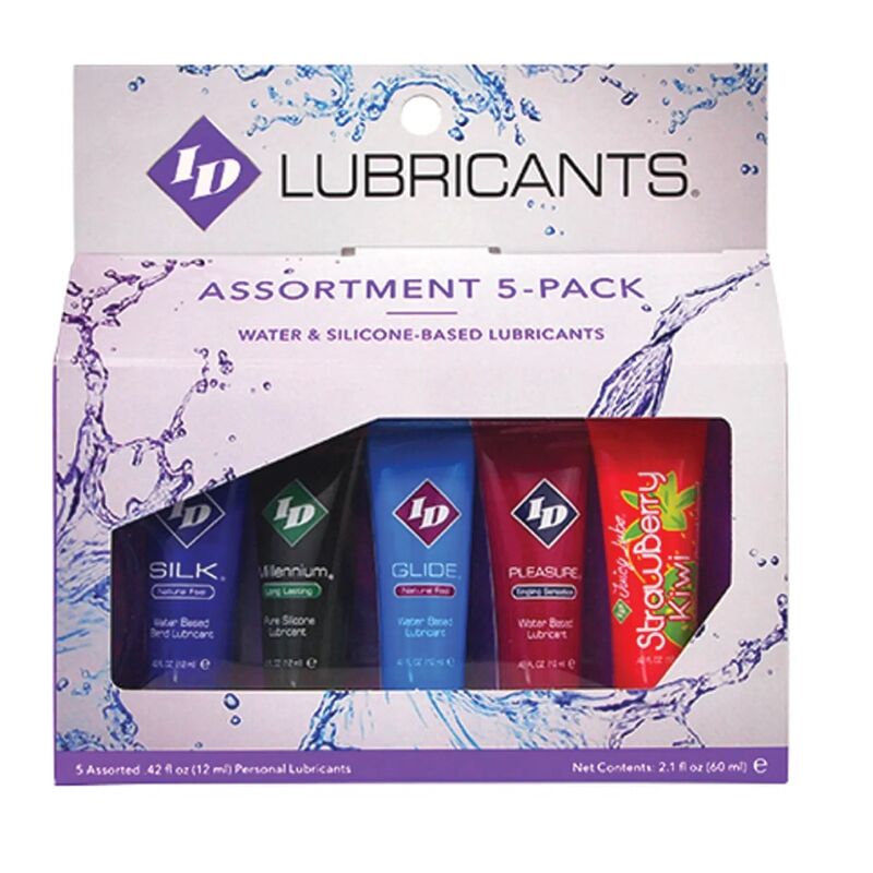 ID JUICY LUBE - PACK ASSORTIMENT DE 5 TUBES DE LUBRIFIANT 12 ML
