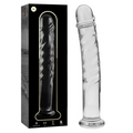 NEBULA SERIES BY IBIZA - MODEL 16 DILDO BOROSILICATE GLASS CLEAR 18.5 CM -O- 3 CM