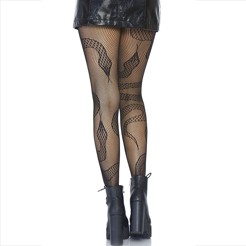 LEG AVENUE - CALZE A RETE SERPENTI NERI