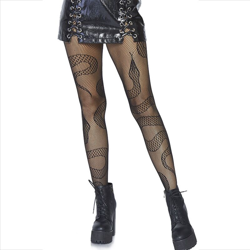 LEG AVENUE - CALZE A RETE SERPENTI NERI
