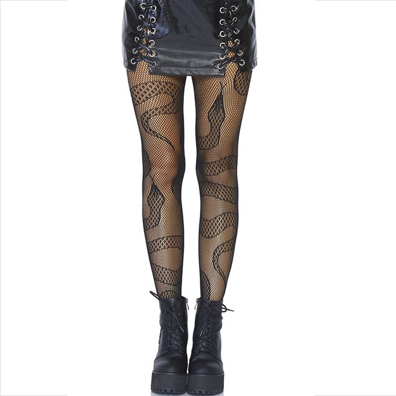 LEG AVENUE - CALZE A RETE SERPENTI NERI