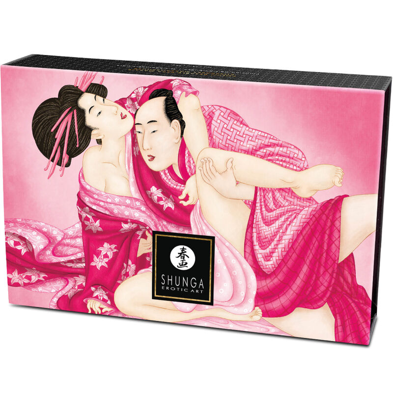 SHUNGA - KIT POUDRE DE MASSAGE COMESTIBLE FRAMBOISE