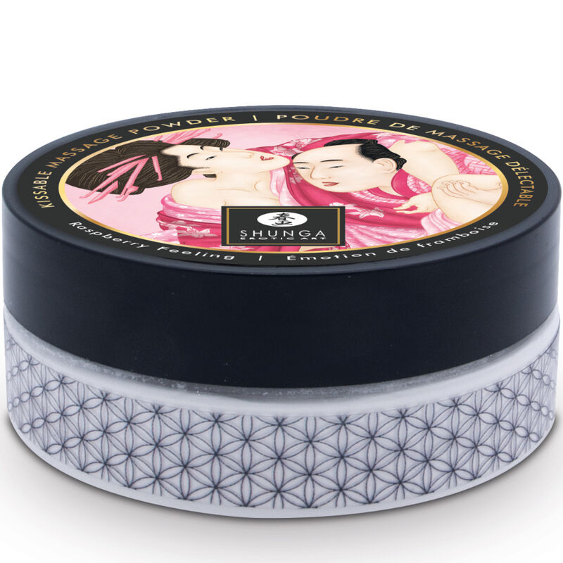 SHUNGA - KIT POUDRE DE MASSAGE COMESTIBLE FRAMBOISE
