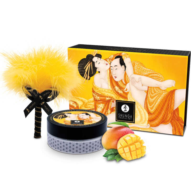 SHUNGA - KIT POUDRE DE MASSAGE COMESTIBLE MANGUE