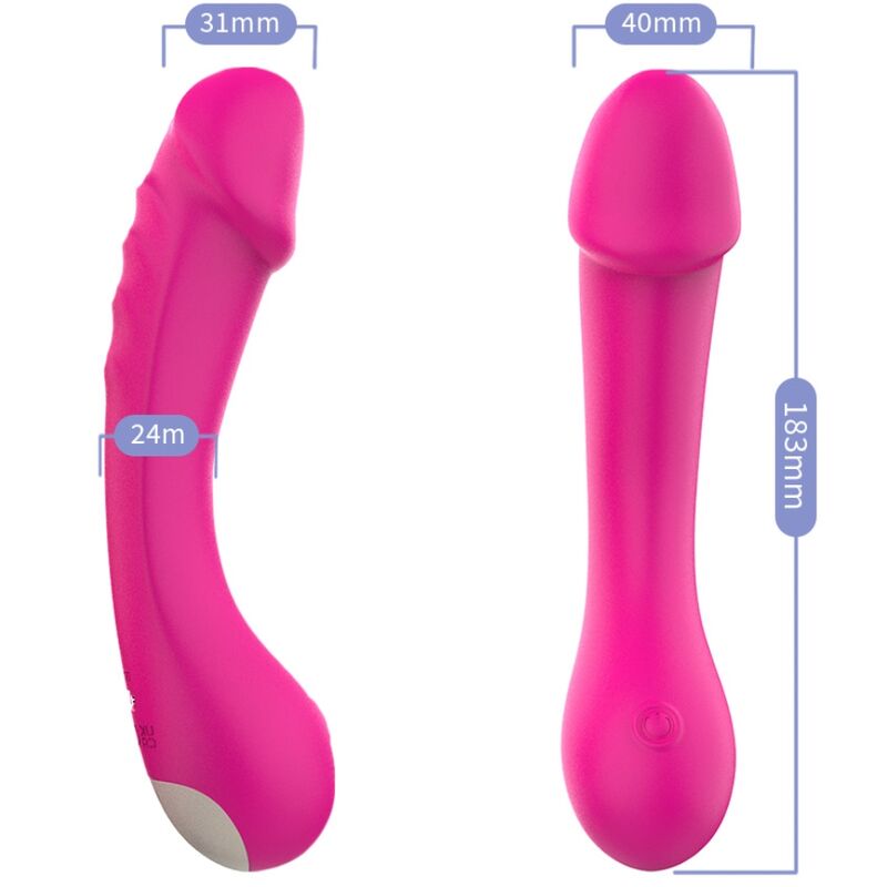 ARMONY - G-SPOT SILICONE VIBRATOR DILDO FUCHSIA