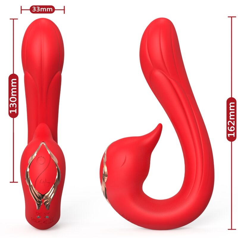ARMONY - DELFIN VIBRATOR MULTI-POSITION & HEAT EFFECT RED