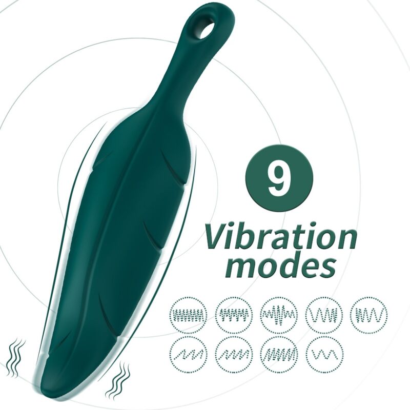 ARMONY - STIMULATEUR ET VIBREUR VERT FEUILLE