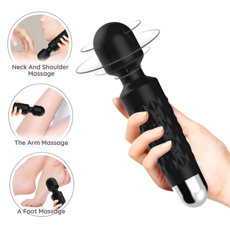 ARMONY - POSTMAN MASSAGER & VIBRATOR SUPER FLEXIBLE HEAD SCHWARZ