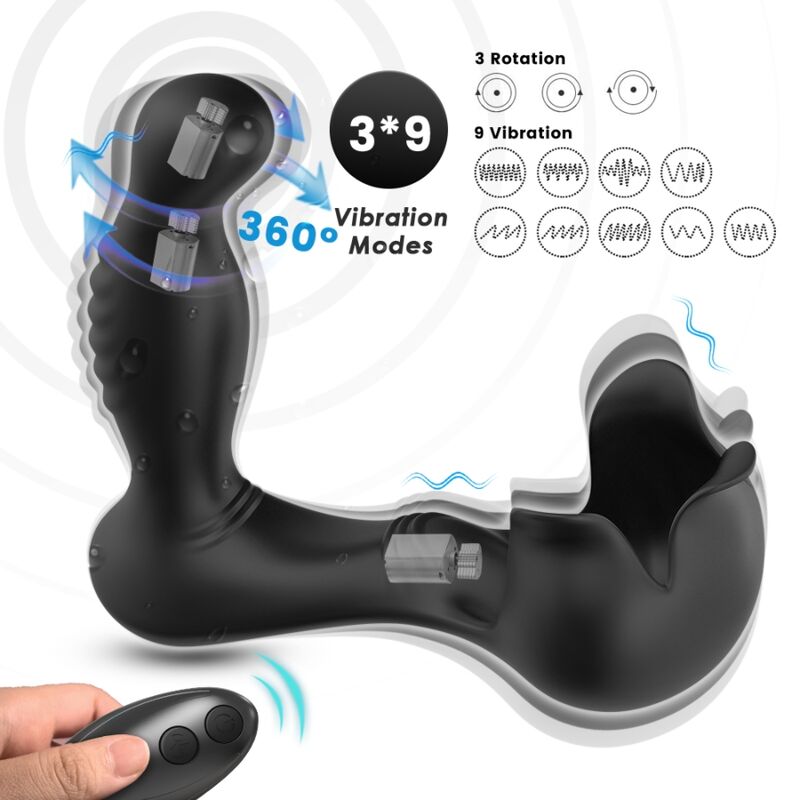 ARMONY - SURROUND VIBRATOR ANAL & HODENSTIMULATOR FERNBEDIENUNG SCHWARZ