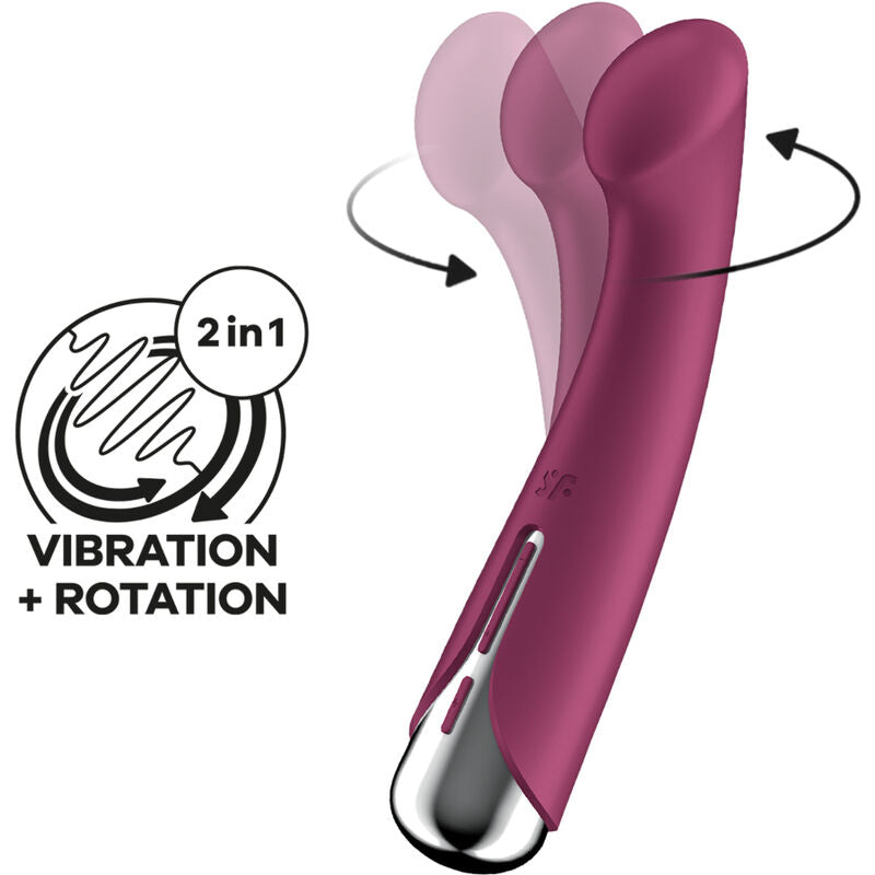 SATISFYER - VIBREUR ROTATIF SPINNING G-SPORT 1 ROUGE