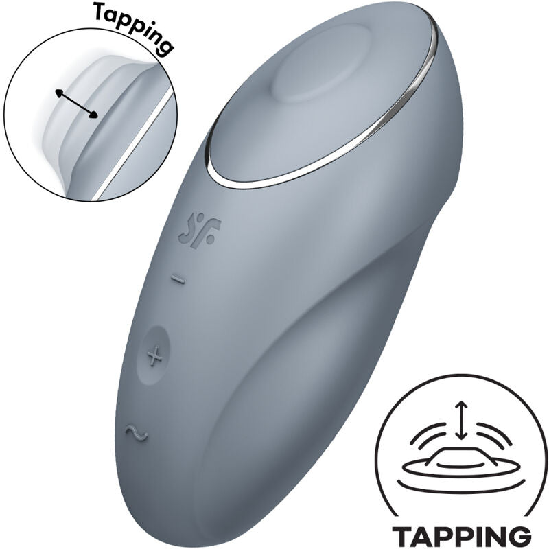 SATISFYER TESTER TAP & CLIMAX 1 AUFLEGEVIBRATOR GRAU (NICHT ZUM VERKAUF)