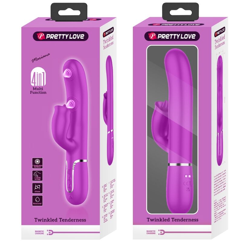PRETTY LOVE - VIBREUR LAPIN À LANGUETTE FUCHSIA