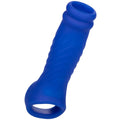 CALEXOTICS - GAINE PÉNIS VIBRANTE ADMIRAL WAVE EN SILICONE LIQUIDE BLEU