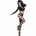 CHILIROSE - CR 3654 HAUT ET LEGGING NOIR S/M