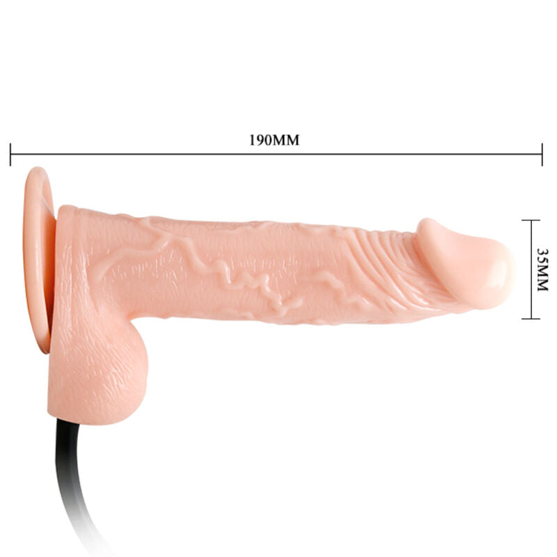 BAILE - GODEMICHET GONFLABLE RÉALISTE AVEC VENTOUSE 15 CM