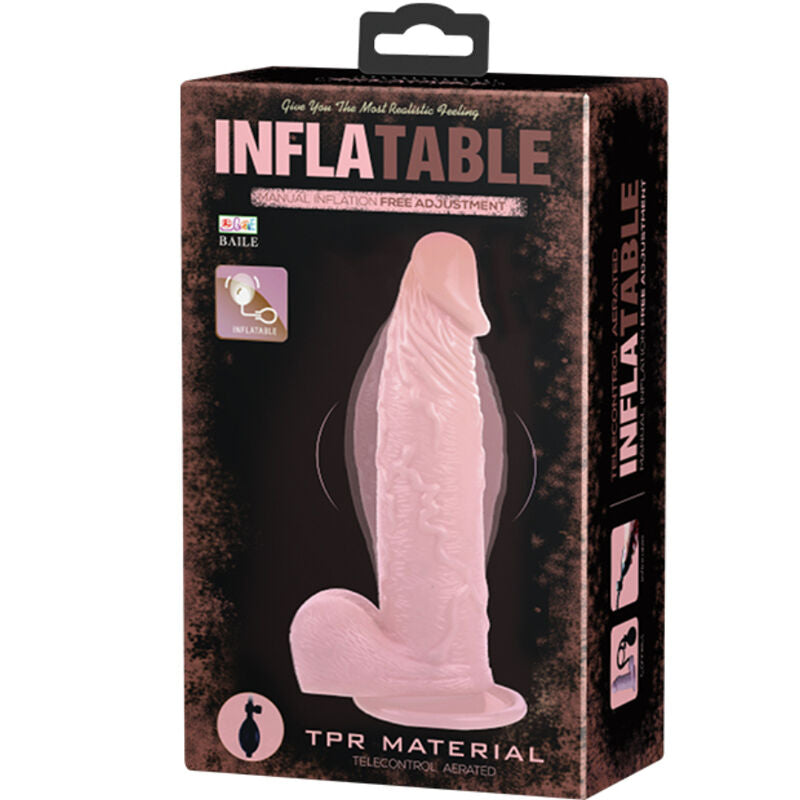 BAILE - GODEMICHET GONFLABLE RÉALISTE AVEC VENTOUSE 15 CM