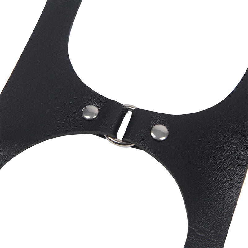 SUBBLIME - BAUDRIER INTÉGRAL AVEC BOUCLES EN CUIR NOIR TAILLE UNIQUE