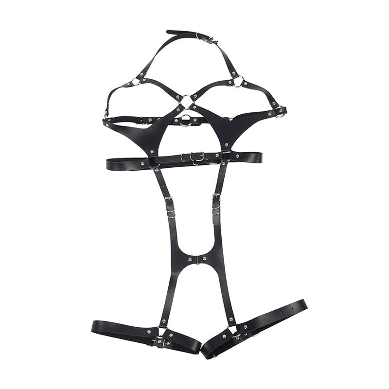 SUBBLIME - BAUDRIER INTÉGRAL AVEC BOUCLES EN CUIR NOIR TAILLE UNIQUE