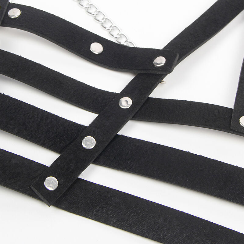 SUBBLIME - CORSET HARNESS WITH CHAIN DETAIL ONE SIZE