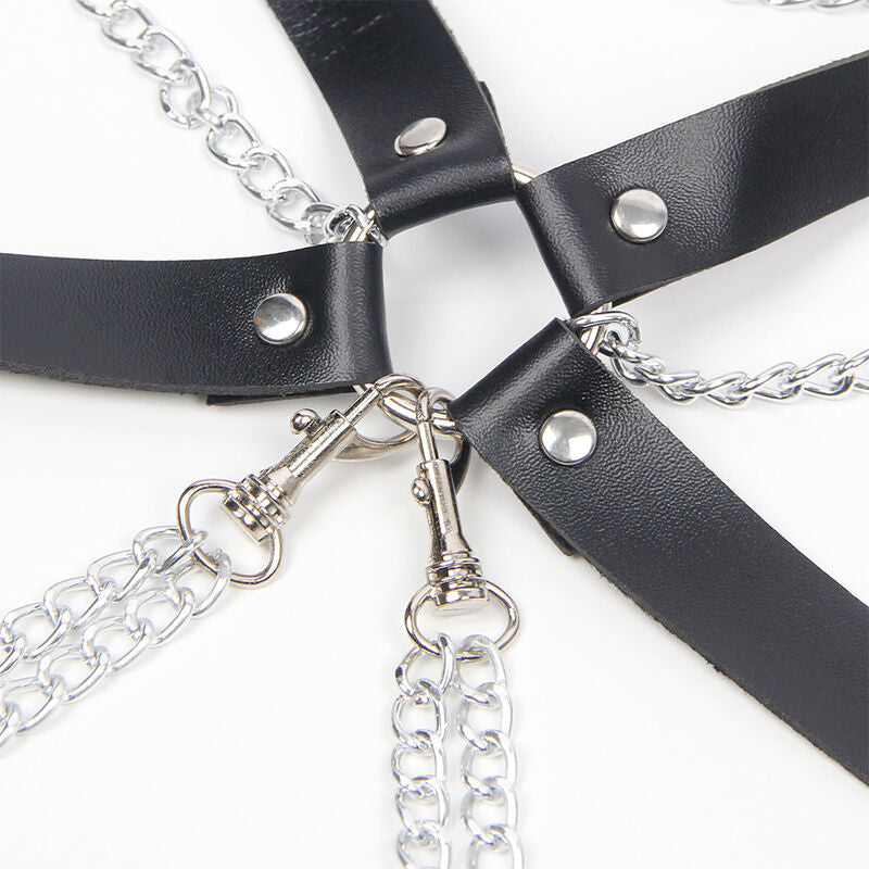 SUBLIME - HARNESS BRA WITH CHAIN DETAIL ONE SIZE