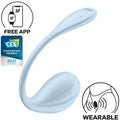 SATISFYER - STIMULATEUR POINT G PÉTALE LISSE BLEU CIEL APPLICATION GRATUITE