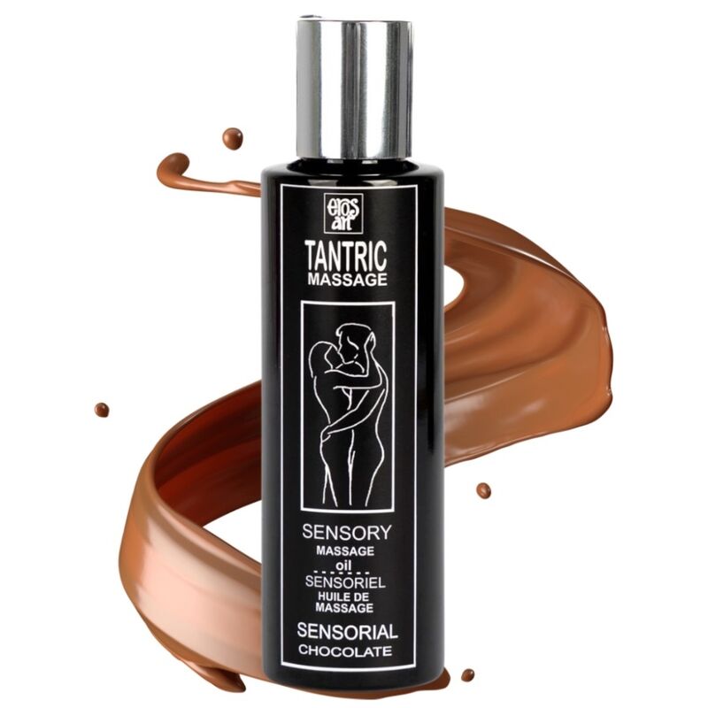 EROS-ART - HUILE DE MASSAGE TANTRIQUE NATURELLE ET CHOCOLAT APHRODISIAQUE 100 ML