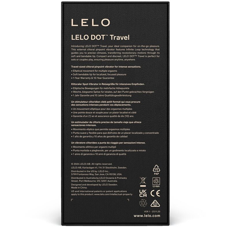 LELO - STIMULATEUR CLITORIDIEN DE VOYAGE DOT VIOLET